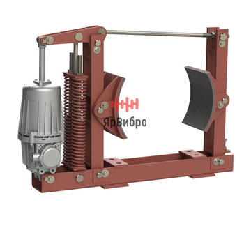 Тормоз колодочный в сборе с толкателем ТКГ-400